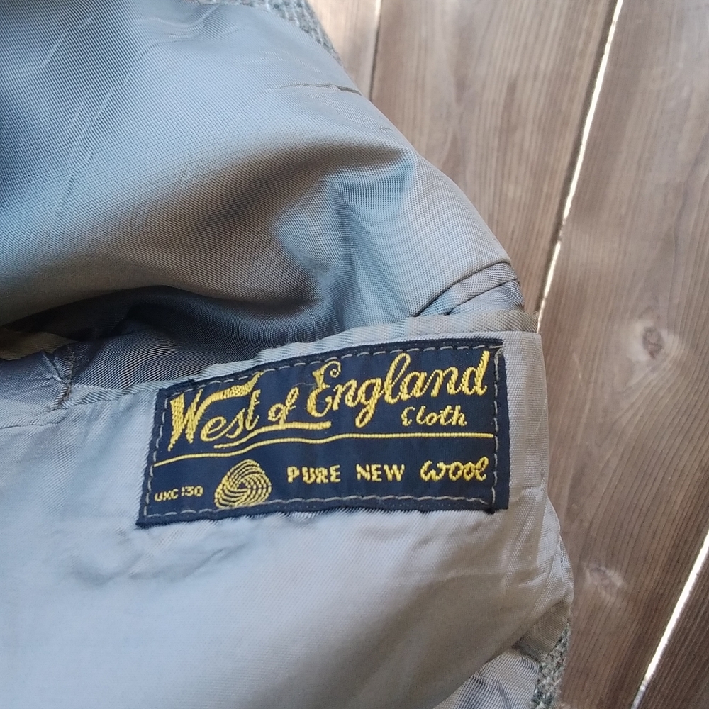 Dunn & Co England Tweed Wool Blazer Jacket Sportscoat 42R Tan Vintage Preppy - Picture 4 of 8